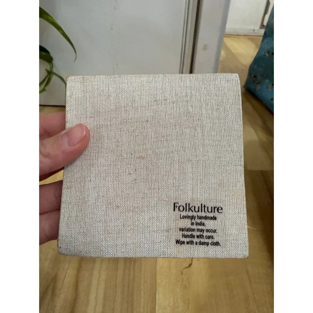 Folkulture Handmade Beaded Drink Coasters Set